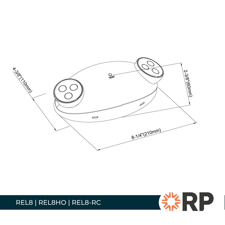 RP Lighting Em Light 120/277V 50/60Hz 210lm, White