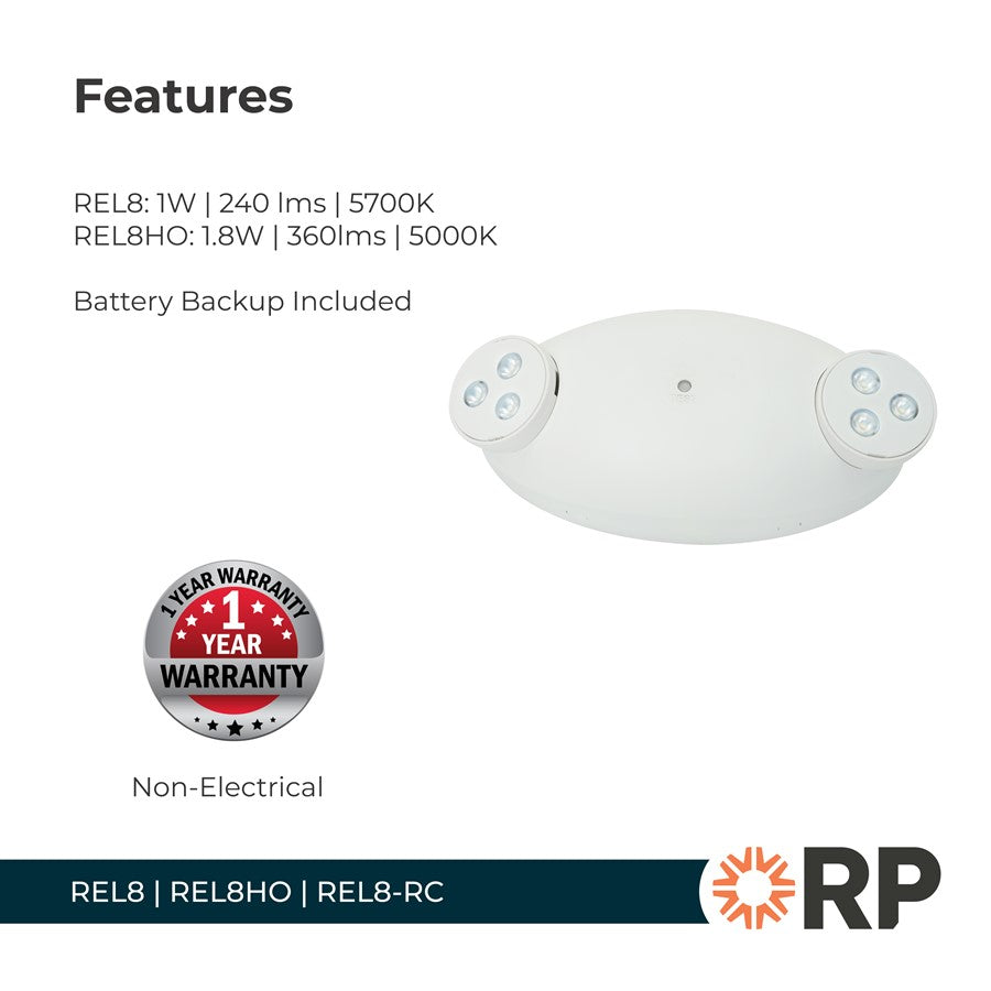 RP Lighting Em Light HO 120/277V 50/60Hz 210lm, White