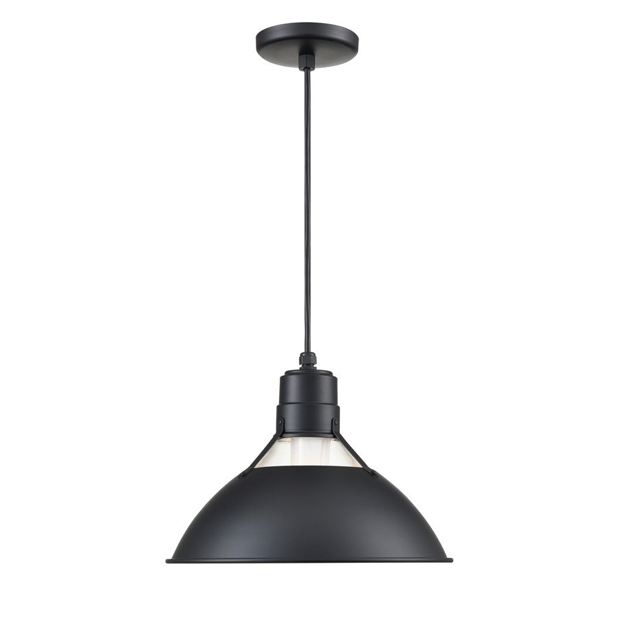 Millennium Lighting R Series 1Lt Cord Hung Glass Cone, Satin Black