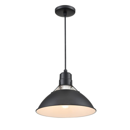 Millennium Lighting R Series 1Lt Cord Hung Glass Cone, Satin Black