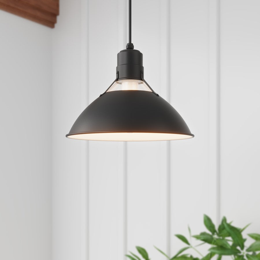 Millennium Lighting R Series 1Lt Cord Hung Glass Cone, Satin Black