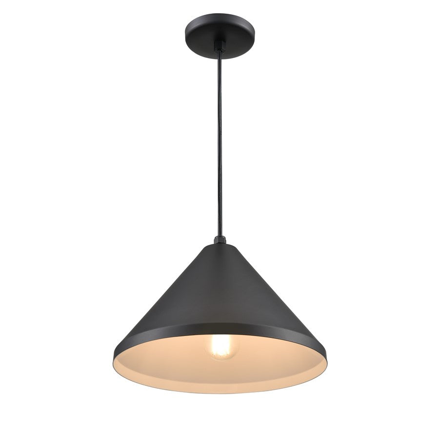 Millennium R Series 1Lt 13" Cord Hung Wide Cone, Satin Black