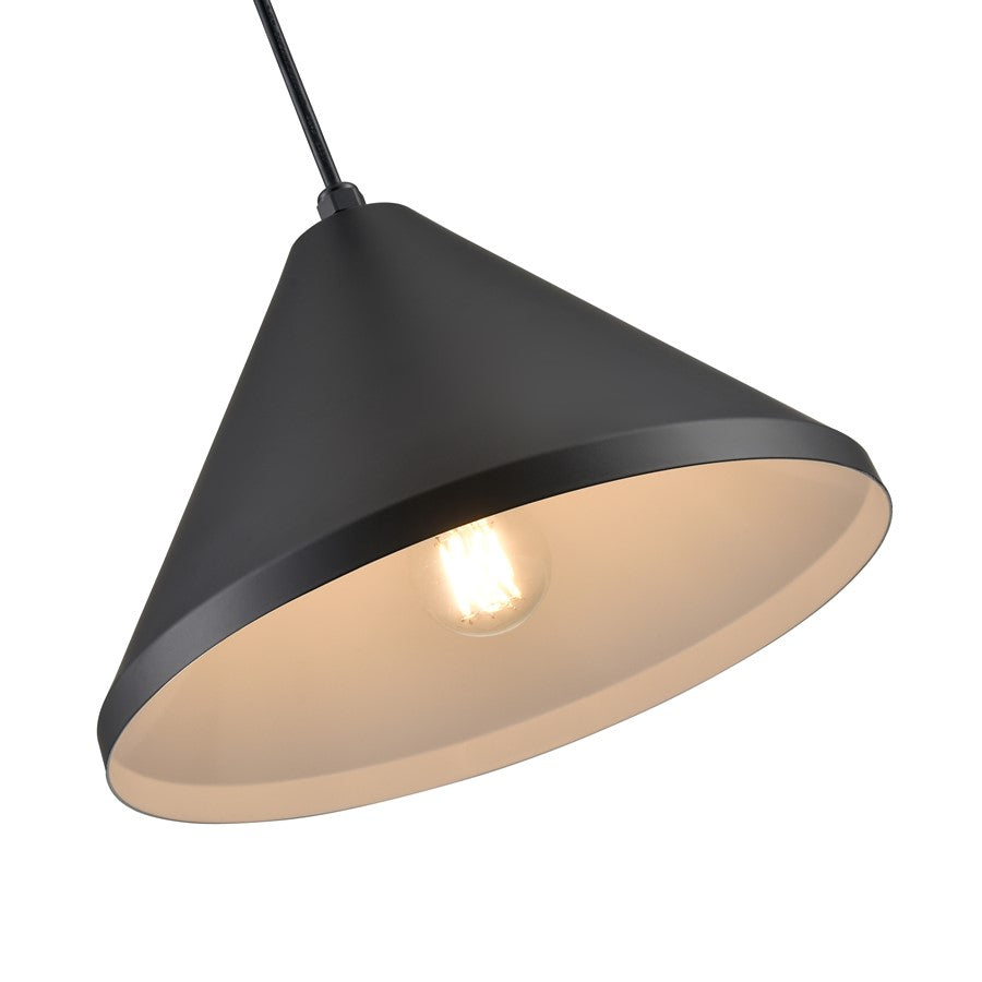 Millennium R Series 1Lt 13" Cord Hung Wide Cone, Satin Black