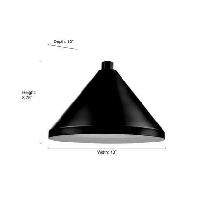 Millennium Lighting R Series 1Lt 13" Wide Cone, Satin Black