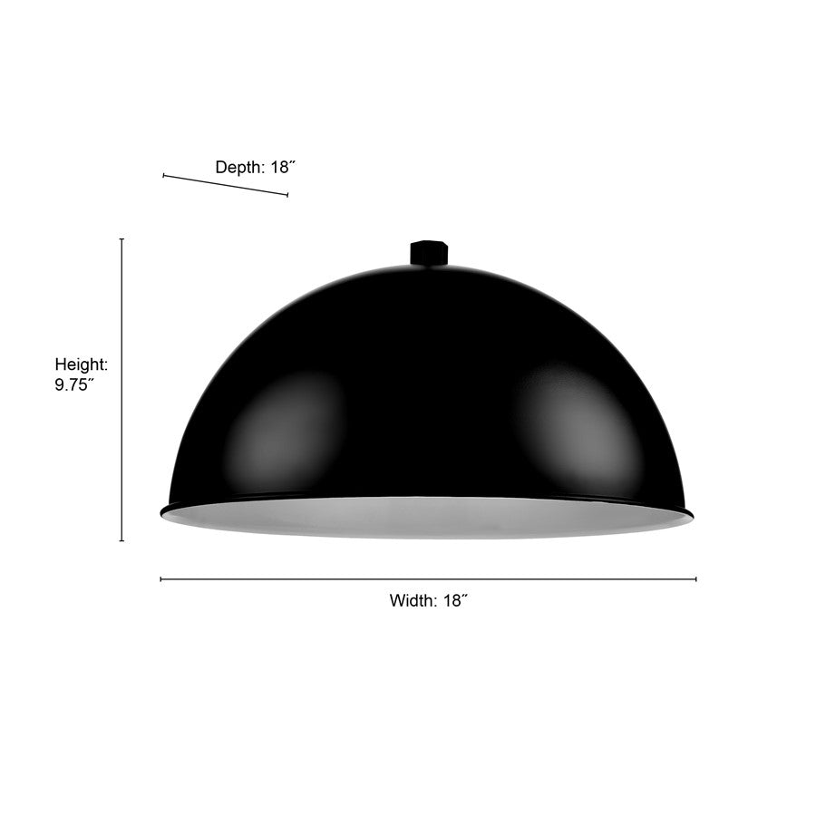 Millennium Lighting R Series 1Lt Wide Deep Bowl, Satin Black