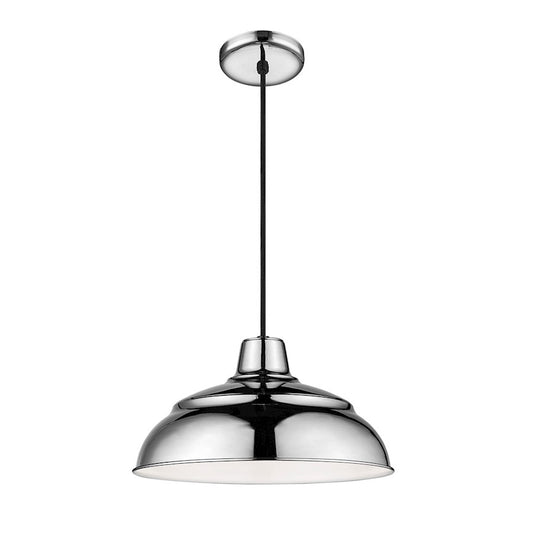 1 Light 8.25" Cord Hung Pendant, Nickel