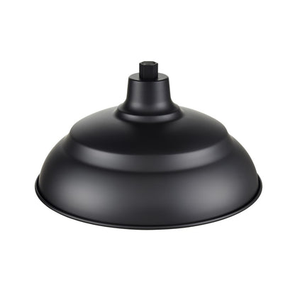 Millennium R Series 1Lt 17" Warehouse Shade, Satin Black/White