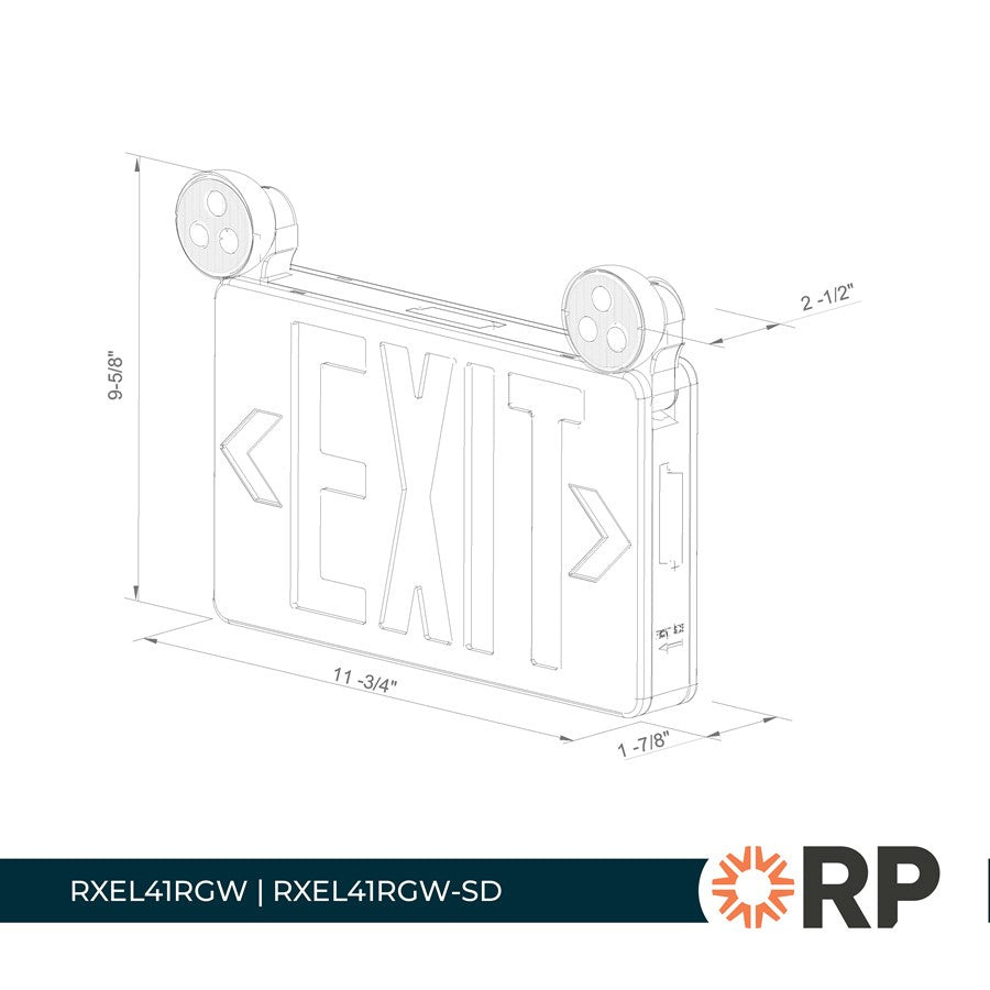 RP Lighting Em Light 120/277V 200lm DF DCO, White SD