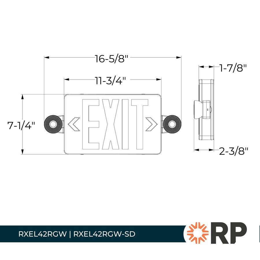 RP Lighting Em Light 120/277V 160lm SF DCO, White