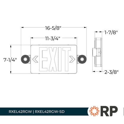 RP Lighting Em Light 120/277V 160lm SF DCO, White SD