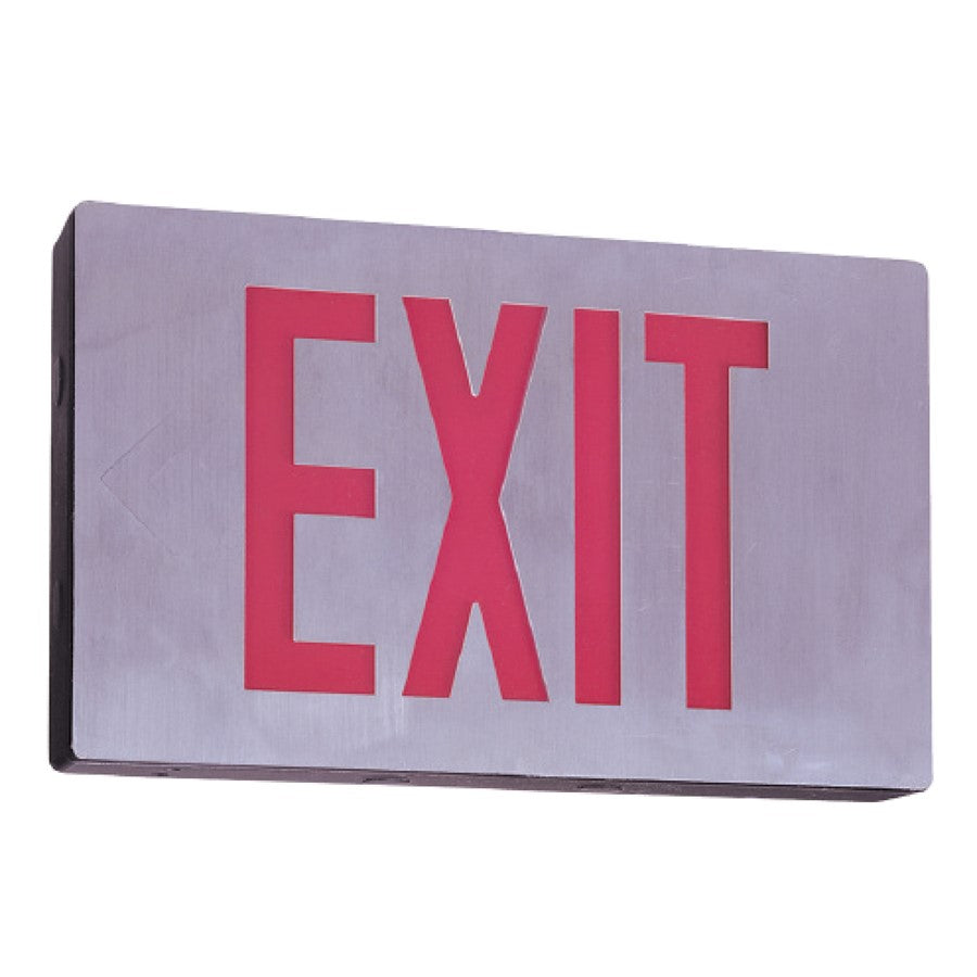 RP Lighting LED Di-Cast Exit Red Single Face, White - RXL15-1RBA