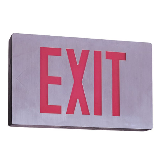 RP Lighting LED Di-Cast Exit Red Single Face, White - RXL15-1RBA