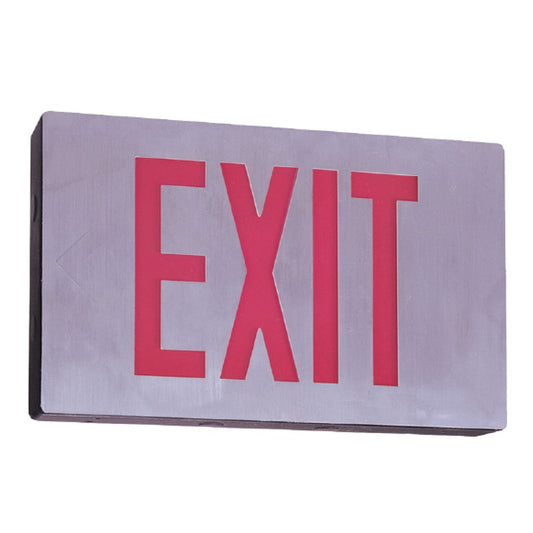 RP Lighting LED Di-Cast Exit Red Double Face, White - RXL16-1RBA
