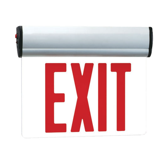 RP Lighting Slope Ceiling Lit Exit, Single Face-SD, White - RXL17RWSD