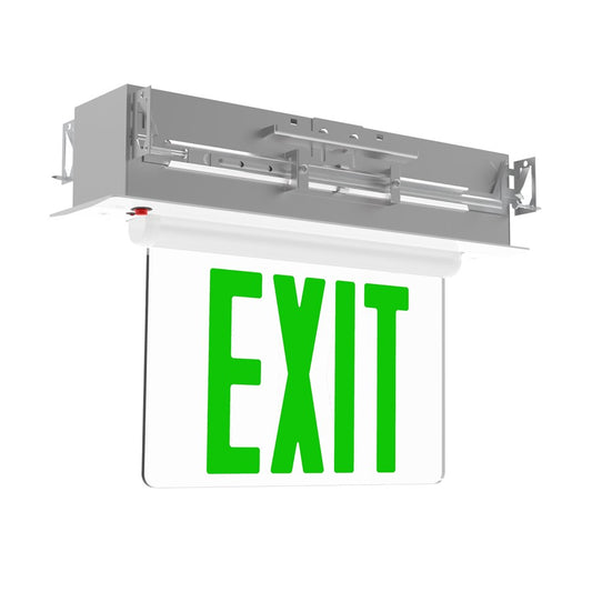 RP Lighting Edge Lt Exit/Recess Mount Single Face, White - RXL33GW