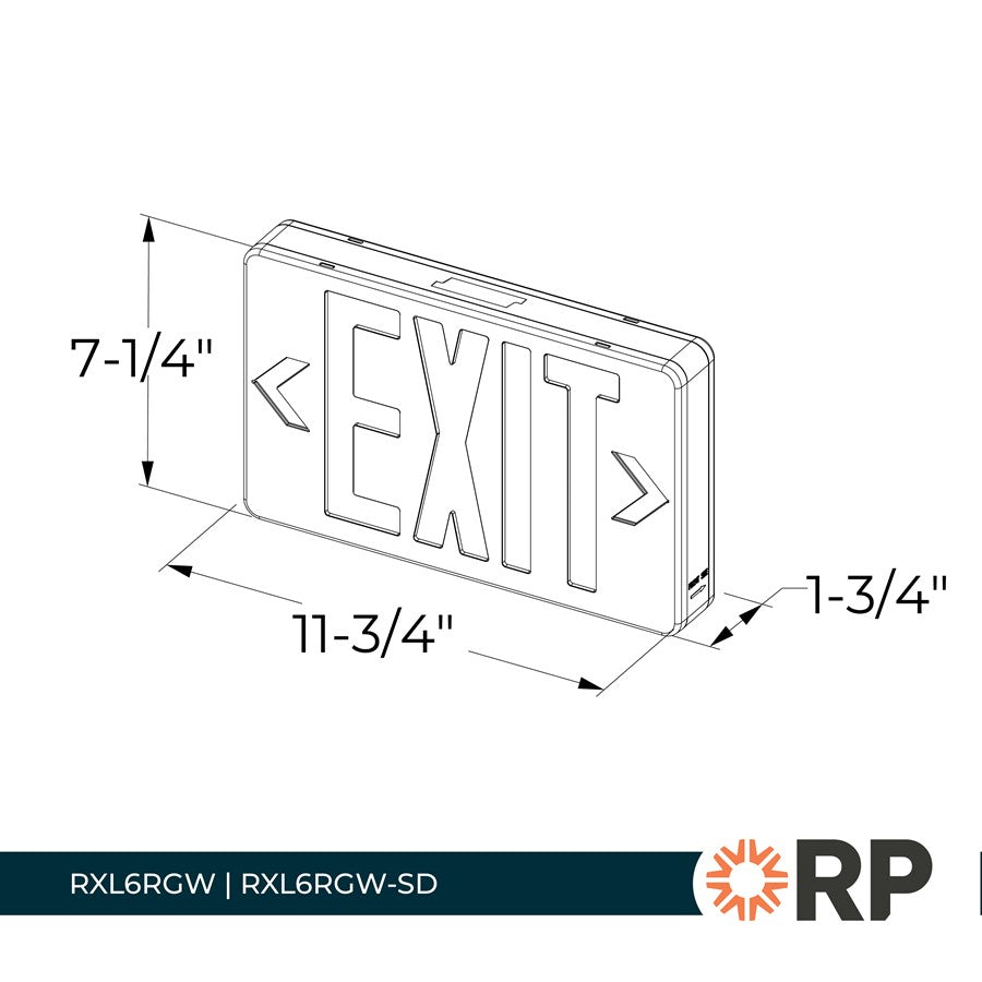 RP Lighting Em Light 120/277V 400lm DF DCO, White