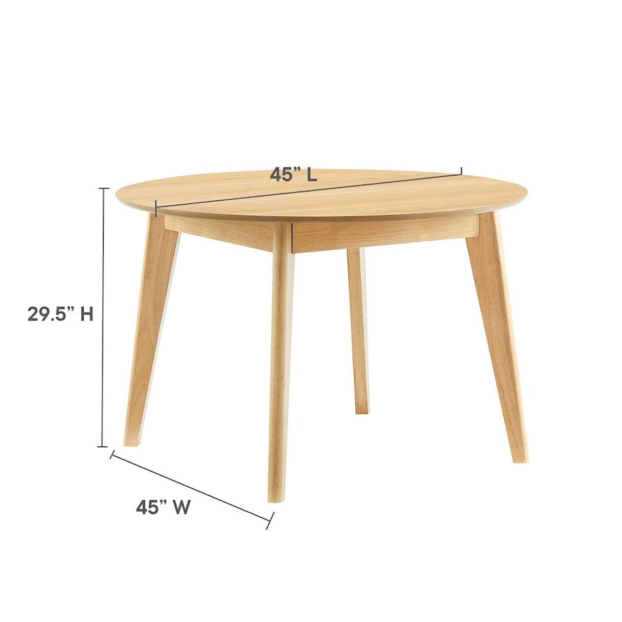 Modway Vision 45" Round Dining Table, Oak