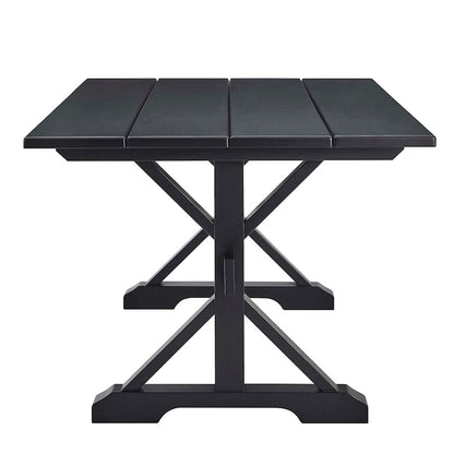 Modway Windchime 71" Dining Table, Black - EEI-4579-BLK