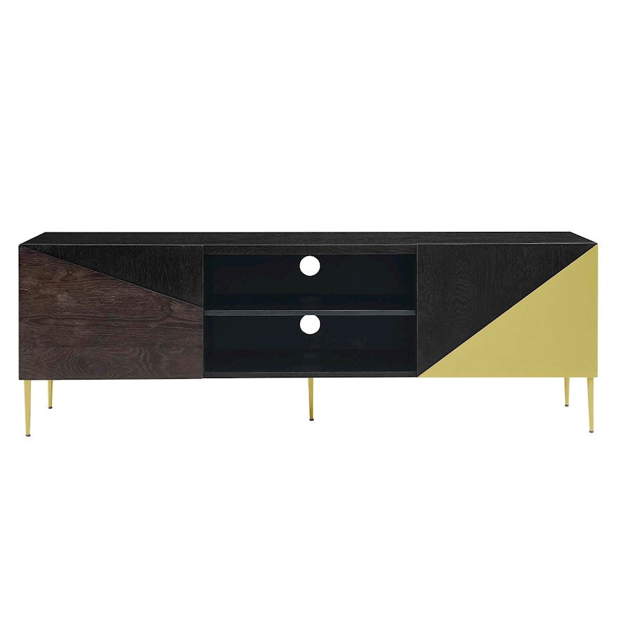 Modway Alchemist 72" TV Stand, Black/Gold
