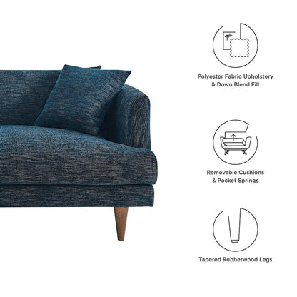 Modway Zoya Sofa, Navy Fabric
