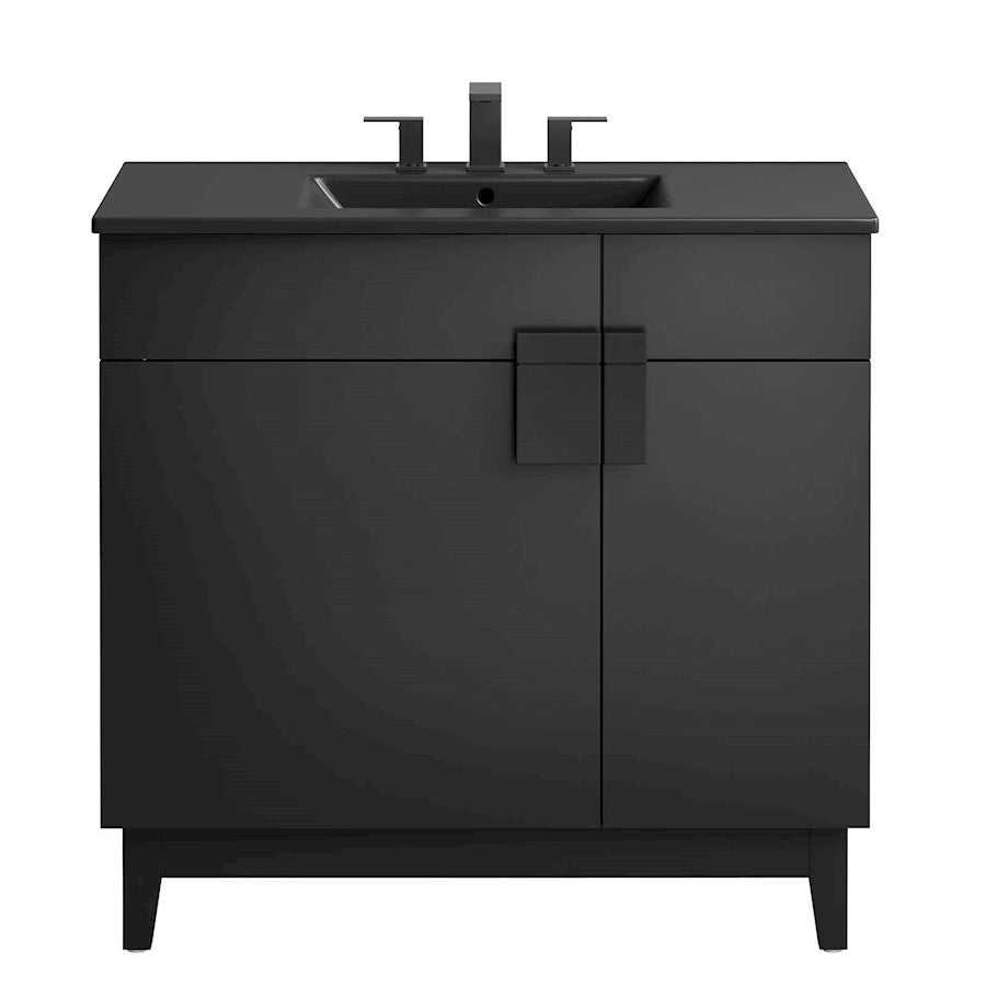 Modway Miles 36" Bathroom Vanity, Black