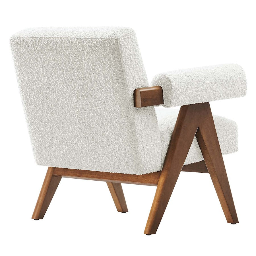 Modway Lyra Boucle Fabric Armchair, Ivory