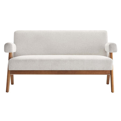Modway Lyra Fabric Loveseat, Ivory