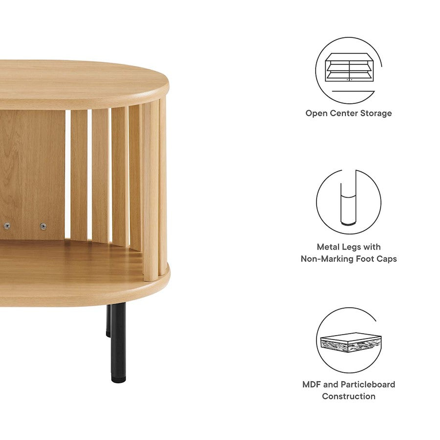 Modway Fortitude Side Table, Oak