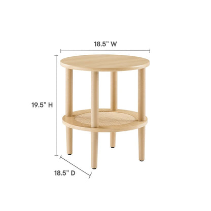 Modway Torus Round Side Table, Oak