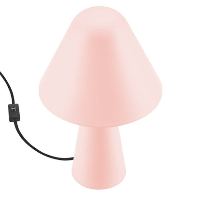 Jovial Metal Mushroom Table Lamp, Pink