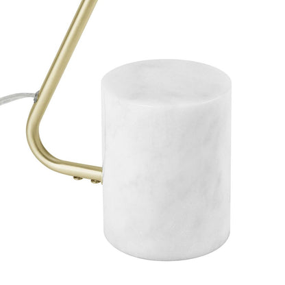 Ayla Marble Base Table Lamp, Satin Brass