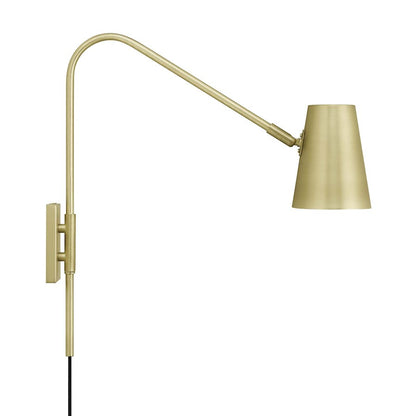 Faye Metal Wall Sconce, Satin Brass