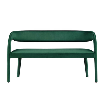 Modway Pinnacle Velvet Accent Bench, Green