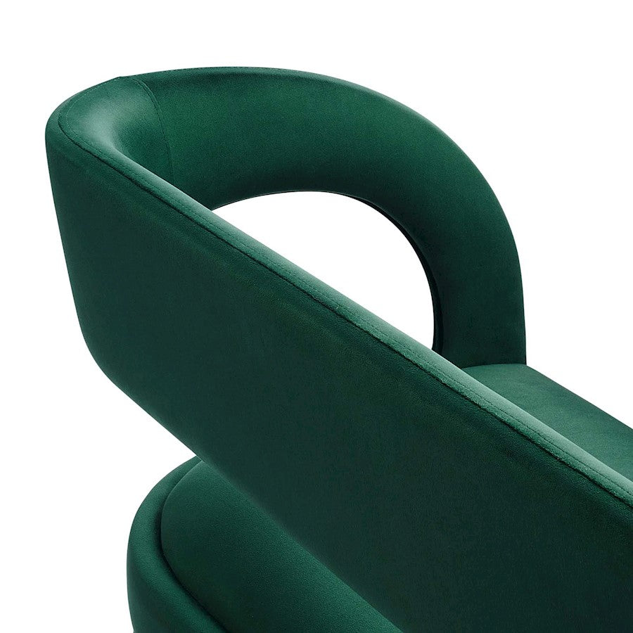 Modway Pinnacle Velvet Accent Bench, Green
