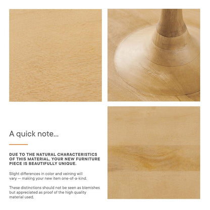 Modway Lina Round Side Table, Oak