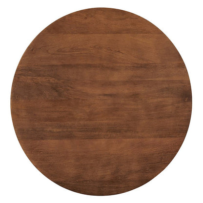 Modway Lina Round Coffee Table, Walnut