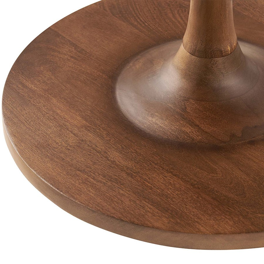 Modway Lina Round Coffee Table, Walnut