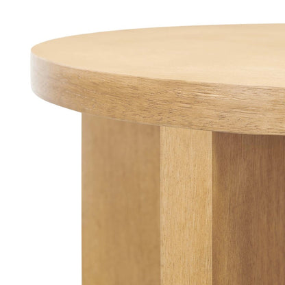 Modway Silas Round Side Table, Natural