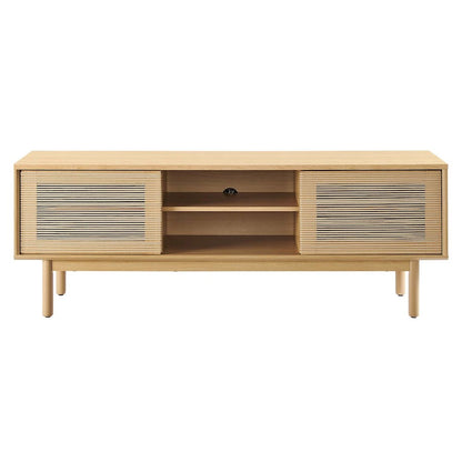 Modway Milo 59" TV Stand, Oak/Tan