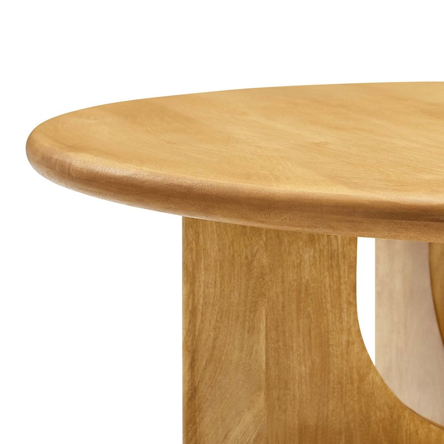 Modway Rivian Round 34" Coffee Table, Oak
