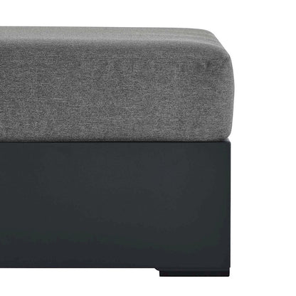 Modway Tahoe Outdoor Ottoman, Gray/Charcoal