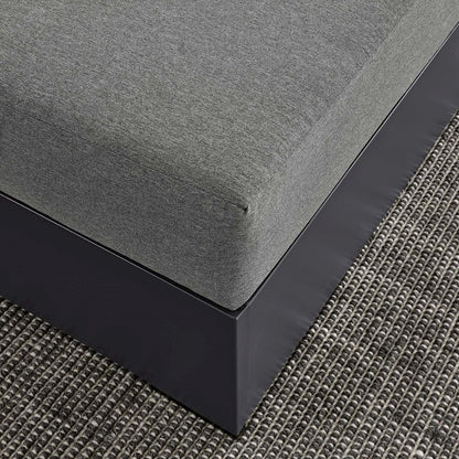 Modway Tahoe Outdoor Ottoman, Gray/Charcoal