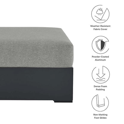 Modway Tahoe Outdoor Ottoman, Gray