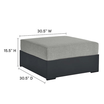 Modway Tahoe Outdoor Ottoman, Gray