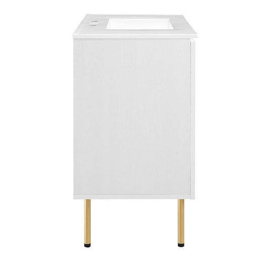 Modway Chaucer 36" Bathroom Vanity, White - EEI-6697-WHI-WHI