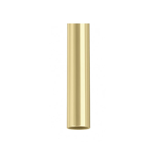 Matthews Fans Downrod Collection 5in Downrod with Coupling Cover | Polished Brass Steel | Ceiling Fan Mounting Accessory | Model 5DR-ROT-PB