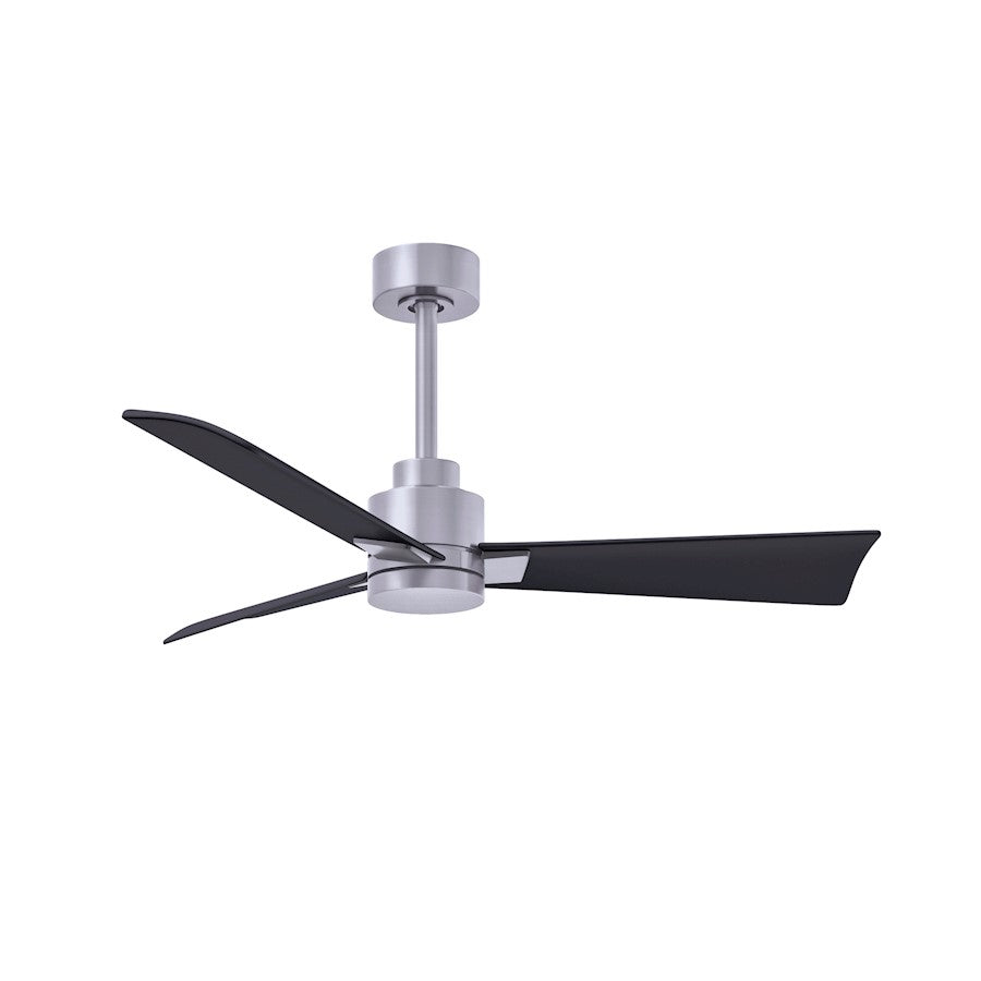 Matthews Fans Alessandra 42in 3-Blade Ceiling Fan | Transitional Textured Bronze and Walnut ABS | Bedroom & Living Room | Model AK-TB-WN-42