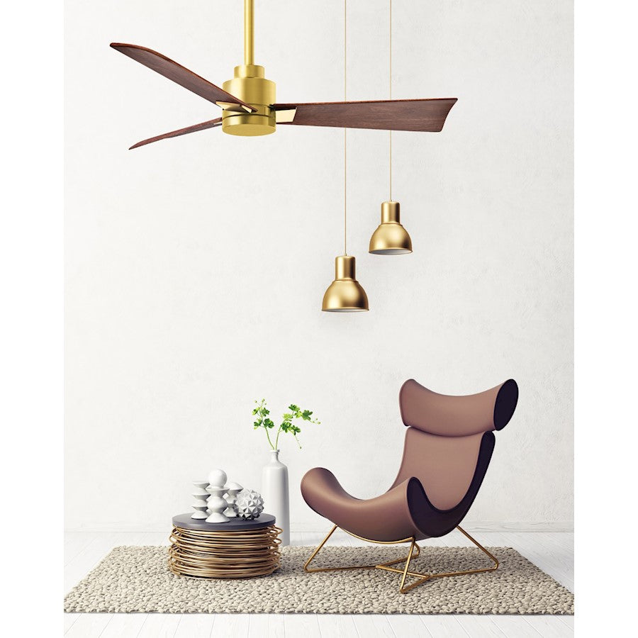 Matthews Fans Alessandra 56in 3-Blade Ceiling Fan | Transitional Textured Bronze and Walnut ABS | Bedroom & Living Room | Model AK-TB-WN-56