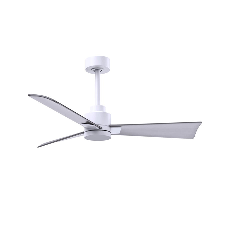Matthews Fans Alessandra 42in 3-Blade Ceiling Fan | Transitional Textured Bronze and Walnut ABS | Bedroom & Living Room | Model AK-TB-WN-42
