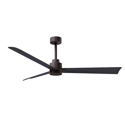 Matthews Fans Alessandra 56in 3-Blade Ceiling Fan | Transitional Textured Bronze and Walnut ABS | Bedroom & Living Room | Model AK-TB-WN-56